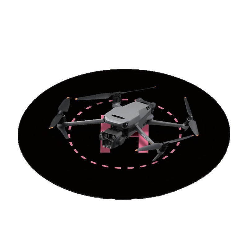 Drone Landing Pad - พรมรองพื้นทรงกลมสำหรับวางโดรน พรมปูพื้นห้องนั่งเล่นขนาดใหญ่ สีดำชมพู พรมปูพื้นห้องนอน โซฟา เก้าอี้