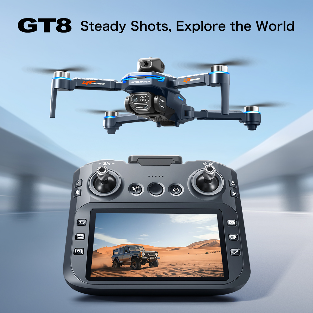 Drone Battery Charger - โดรนบินหลบหลีกสิ่งกีดขวาง GT8 – โดรนควอดคอปเตอร์แบบไร้แปรงถ่าน HD พร้อมรีโมทคอนโทรลหน้าจอขนาดใหญ่