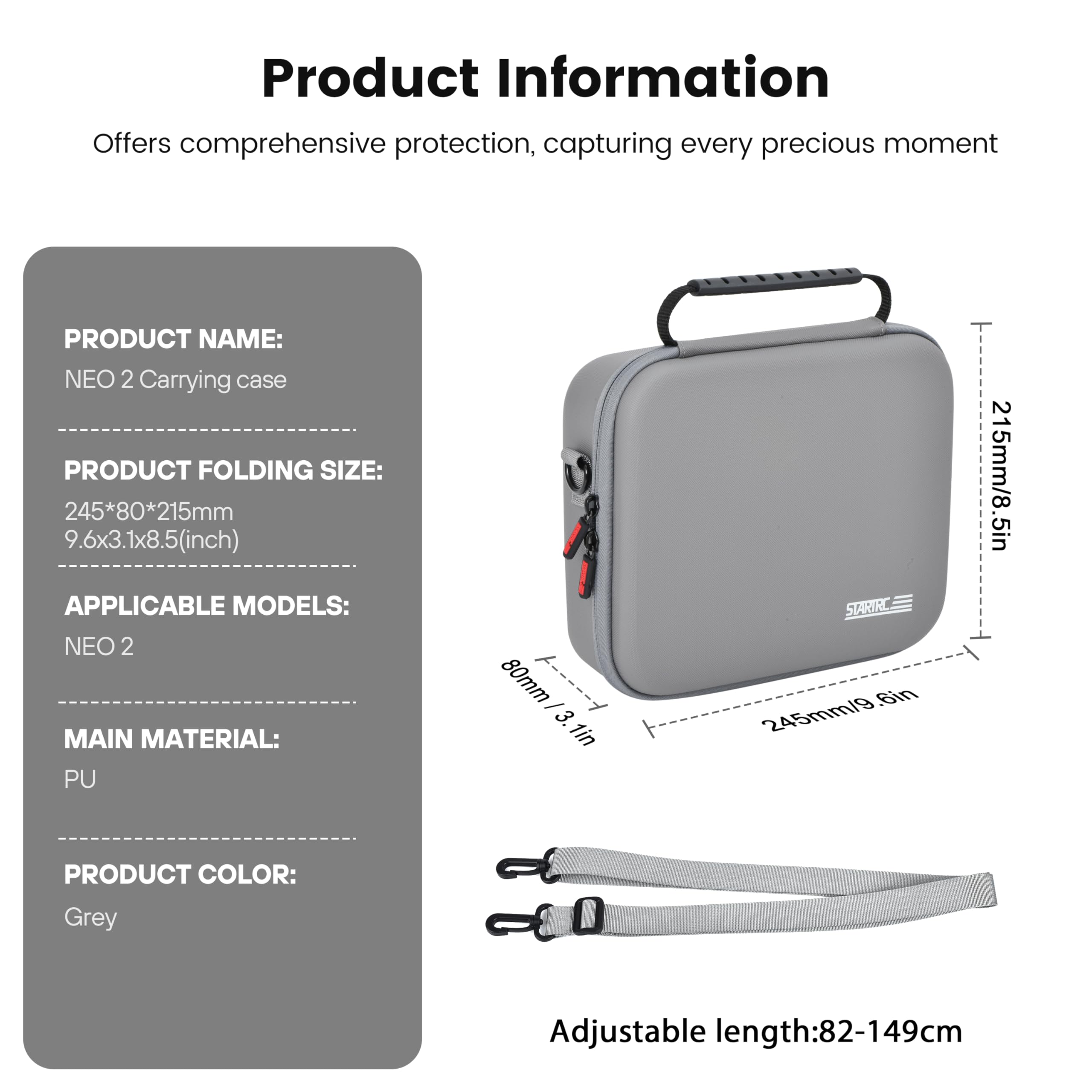 กระเป๋าสะพายไหล่ PU แบบพกพา Ne - Drone Carrying Case บทวิจารณ์และราคา