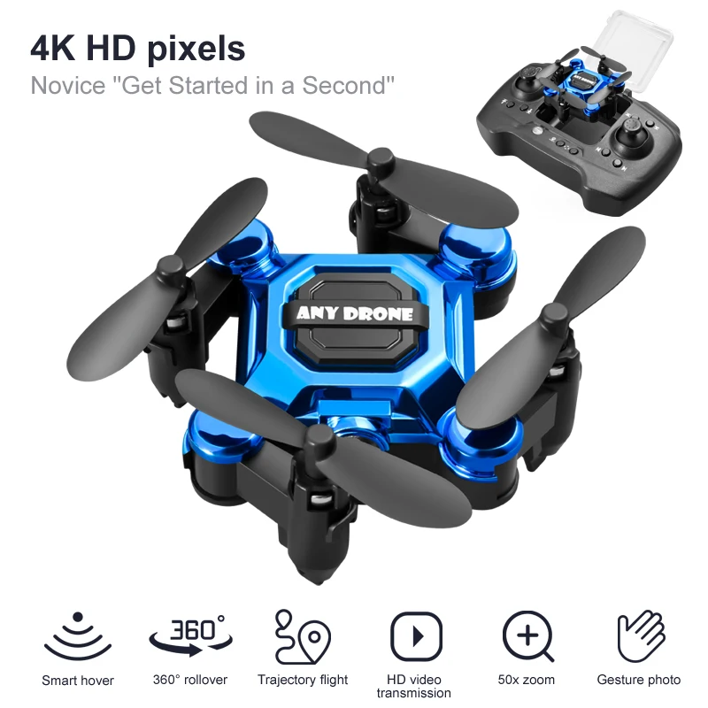 กล้อง 4K HD RC โดรน พับรีโมทคอ - Drone Remote Controller Lanyard บทวิจารณ์และราคา